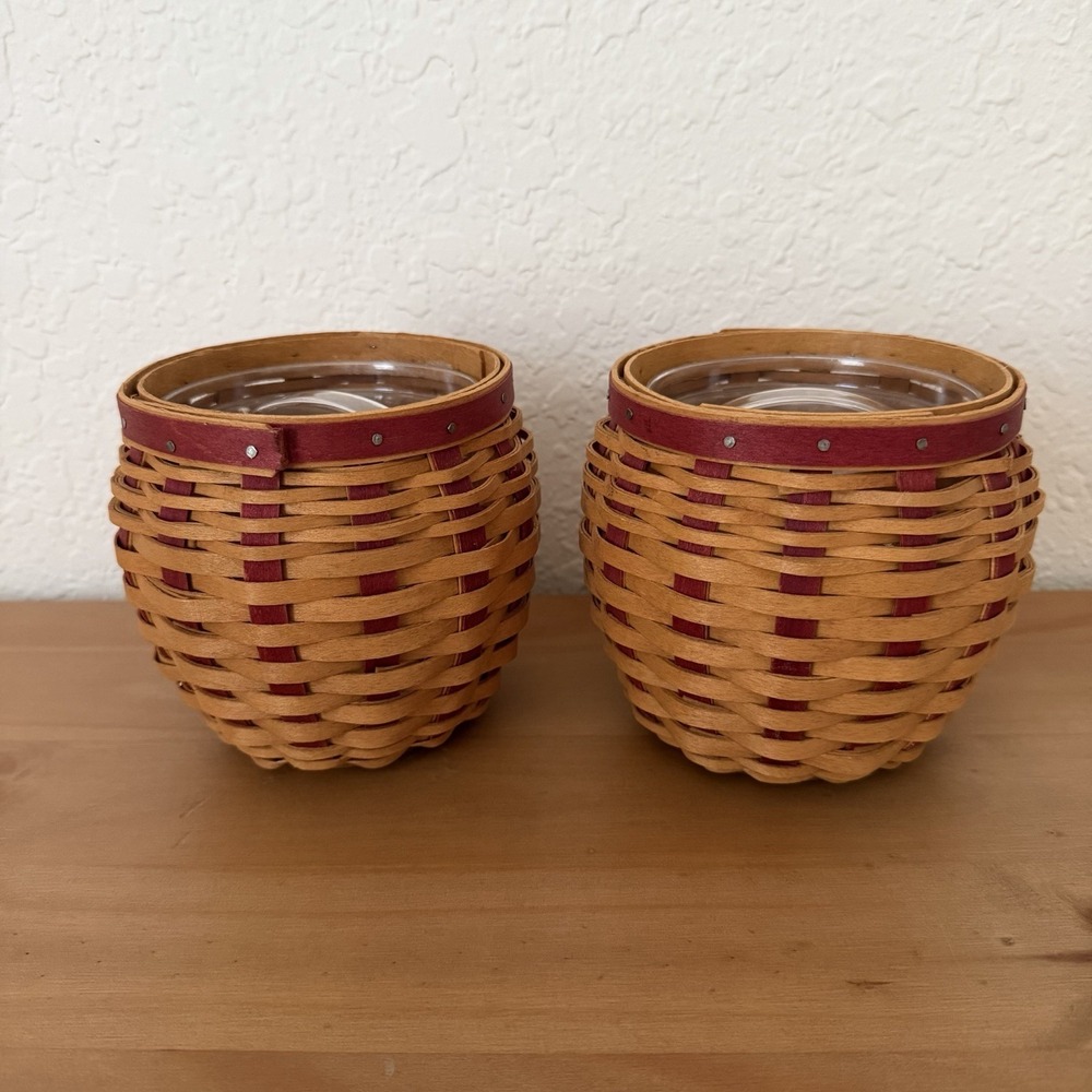 Longaberger 2005 Strawberry Canister Basket Plastic Canister Insert NO LIDS